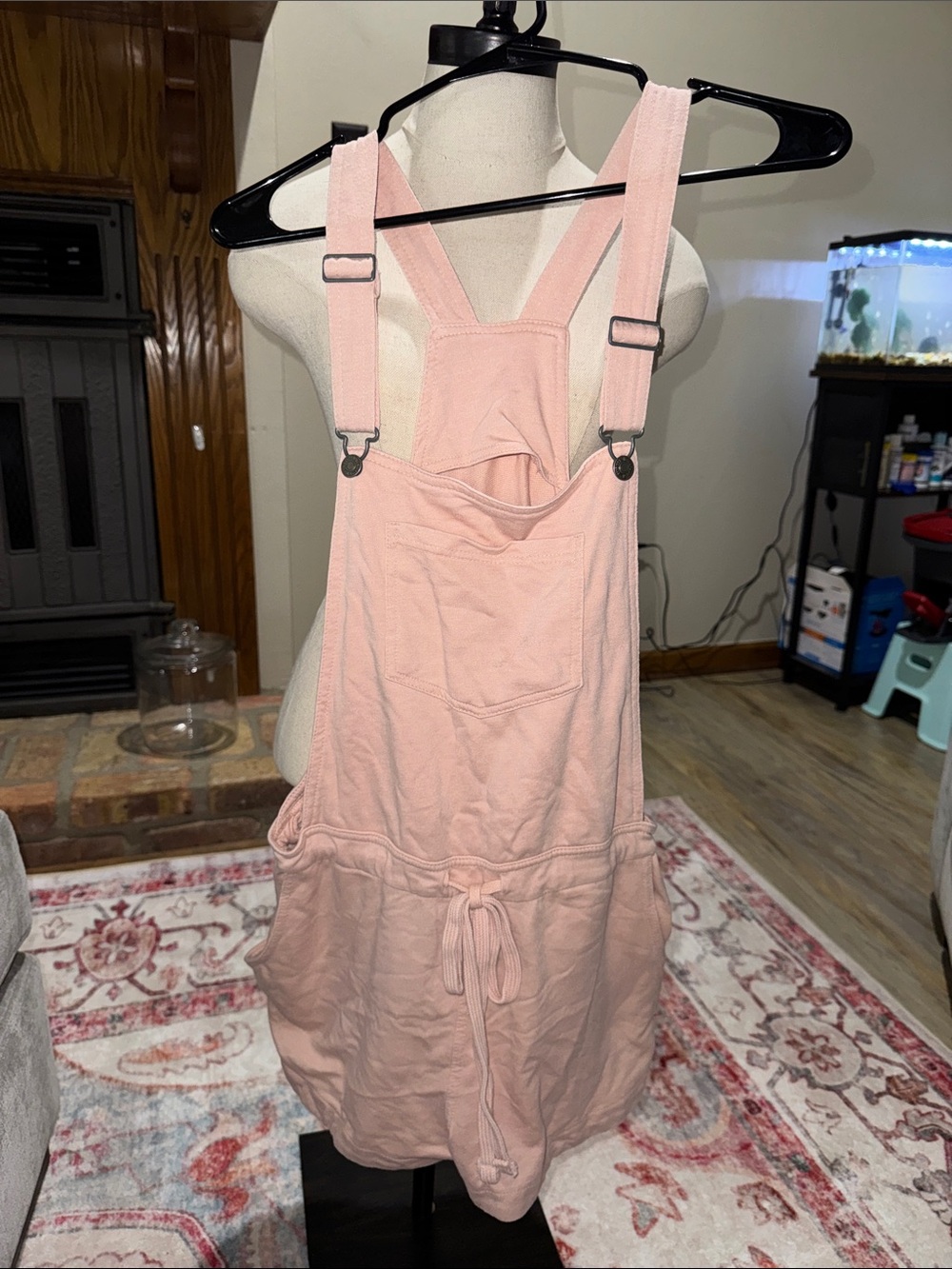 Wallflower Blush Pink Soft Cotton Overall Shorts